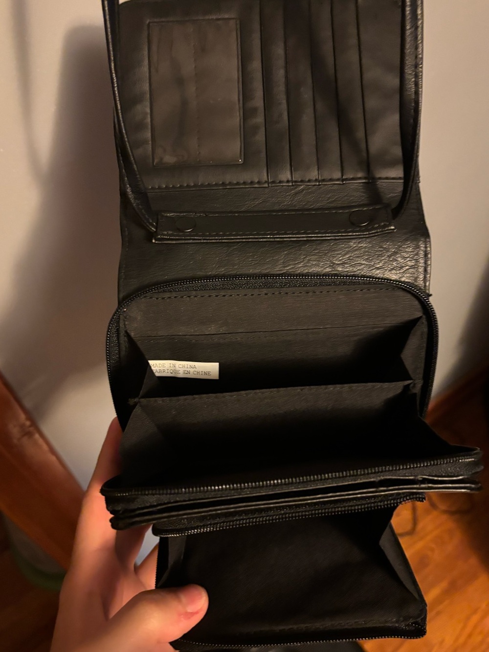 Black Crossbody Wallet Purse - Picture 4 of 6